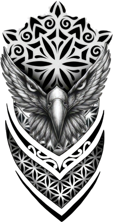 Águia ornamental geométrica